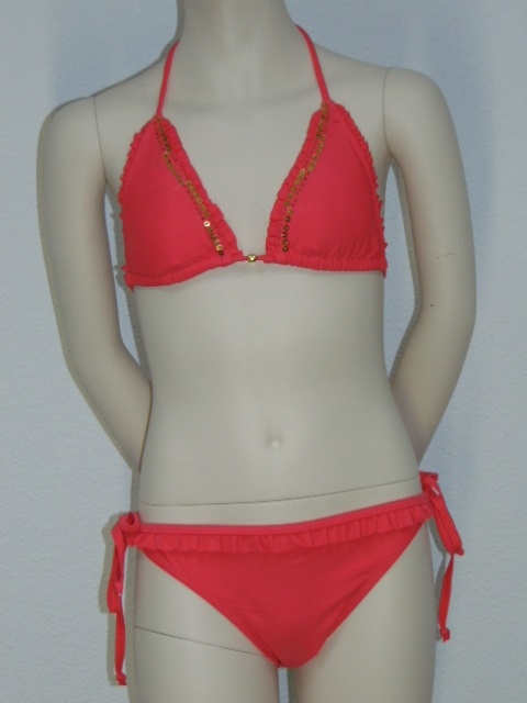Boobs & Bloomers Sequinces oranje bikini set