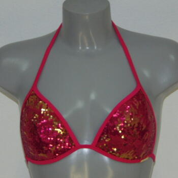 SAPPH BEACH SAMPLES SUNRISE Pink/Glitter Triangle Bikinitop