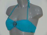 Sapph Beach sample Queen Sofia turquoise bandeau / softcup bikinitop