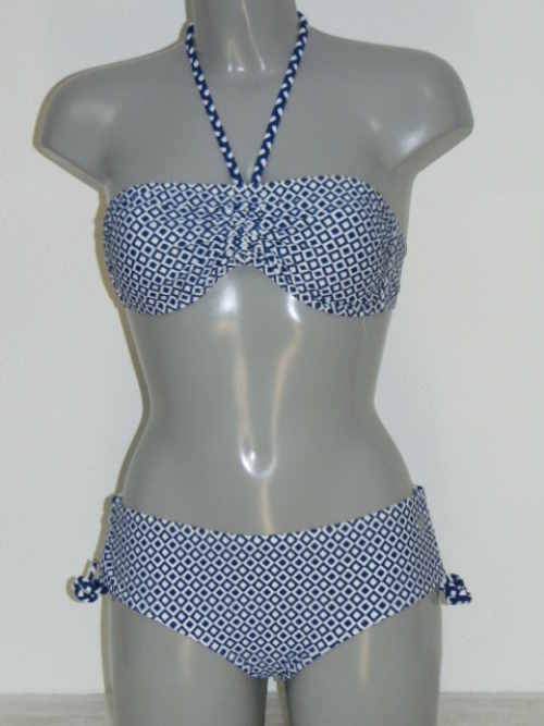 Shiwi judith wit/marine blauw bikini set