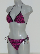 Shiwi Joyce zwart/roze bikini set