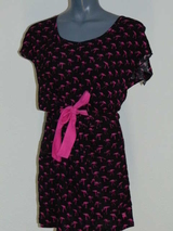 Shiwi Flamingo zwart/roze jurk