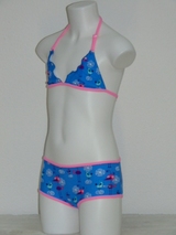 Shiwi Kids Birds blauw/print bikini set
