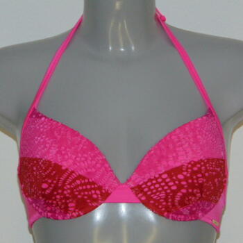 SAPPH BEACH SAMPLES BONAIRE Pink/Red Padded Bikinitop