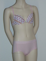 Boobs & Bloomers Dot in the Dot wit/roze meiden bh