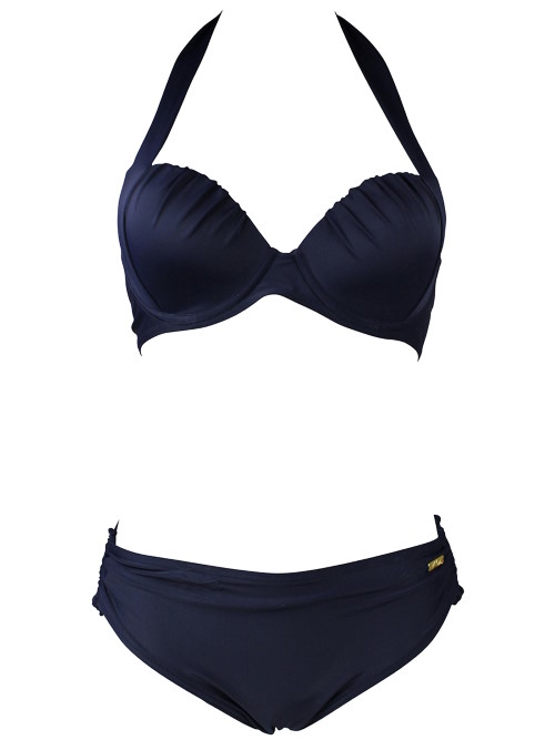 Mila Tigaki D/E cup marine blauw bikini set
