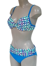 Nickey Nobel sample Retro blauw/print bikini set