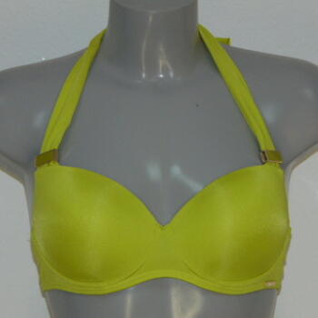 SAPPH BEACH RIVIERA Halter Bikini Top Lime
