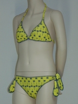 Boobs & Bloomers Palm geel bikini set