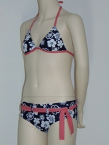 Boobs & Bloomers Lotus marine blauw/wit bikini set
