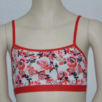BOOBS & BLOOMERS ROZEN Wit/Rood top