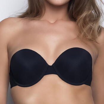 AFTER EDEN SENSITIVE Strapless Double Boost push up Black strapless bh 