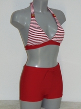 Nickey Nobel Captains Stripe rood/wit bikini set