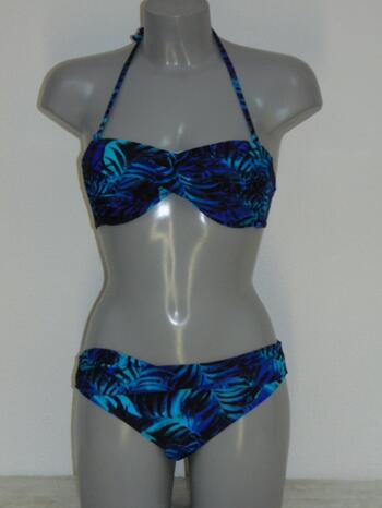 NICKEY NOBEL PALM Blue print Bandeau bikinitop + Slip