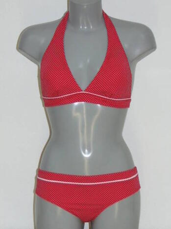 NICKEY NOBEL ARE YOU DOTTED Red Triangle Bikinitop + Brief 