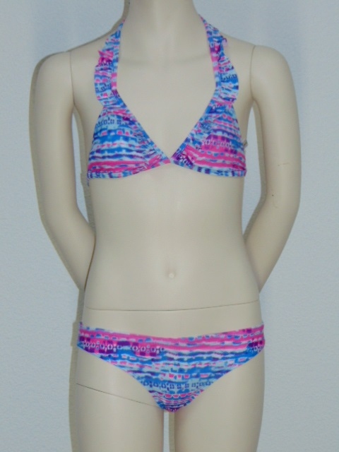 Boobs & Bloomers Chanouk blauw/roze bikini set