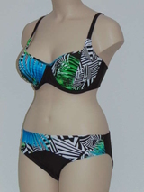 Mila Compostela bruin/print bikini set