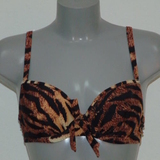 Missya Iris bruin/print voorgevormde bikinitop