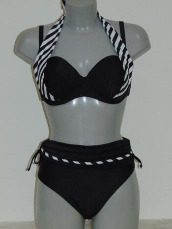 LENTIGGINI STRIPE Black Halter/ Wrap brief bikini
