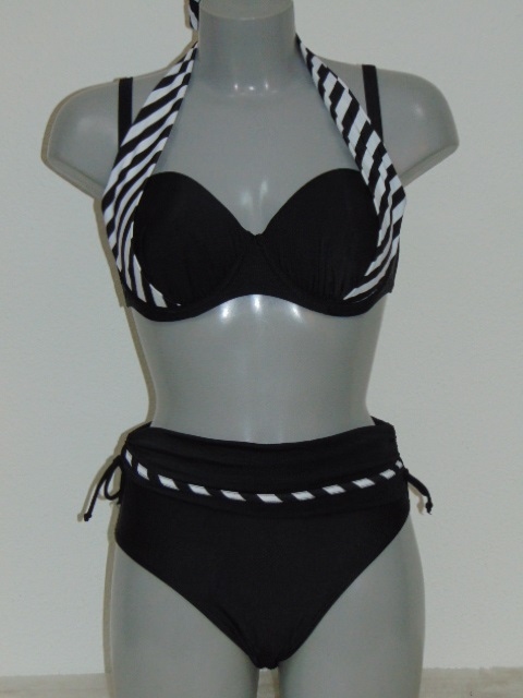 Lentiggini Stripe zwart voorgevormde bikinitop