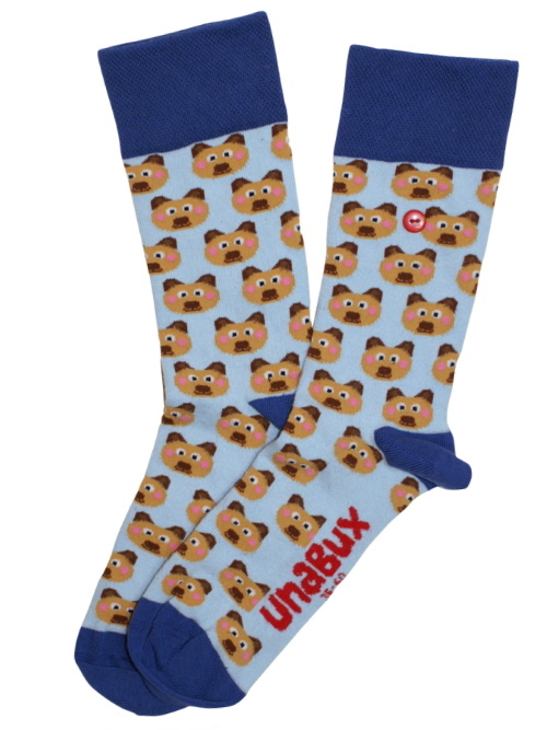 Unabux Tummi Bear blauw sokken