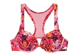 LingaDore Beach Paradise roze/print voorgevormde bikinitop