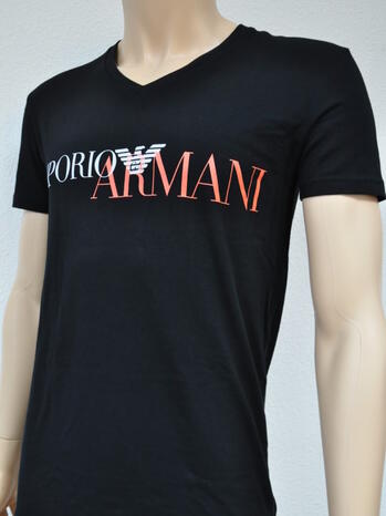 EMPORIO ARMANI LOUNGE Black T-shirt V Neck 