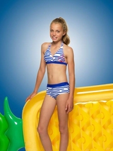 Boobs & Bloomers Florine marine blauw bikini set