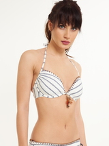 LingaDore Beach Mea wit/blauw voorgevormde bikinitop