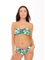 Nickey Nobel Forest groen bandeau / softcup bikinitop