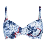 Rosa Faia Beach Daisy blauw/print voorgevormde bikinitop