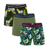 Muchachomalo panda/bird/solid groen/print boxershort