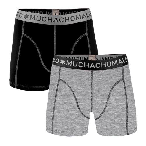 Muchachomalo Solid zwart/grijs boxershort