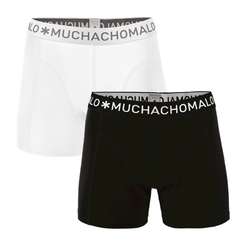 Muchachomalo Solid wit/zwart boxershort