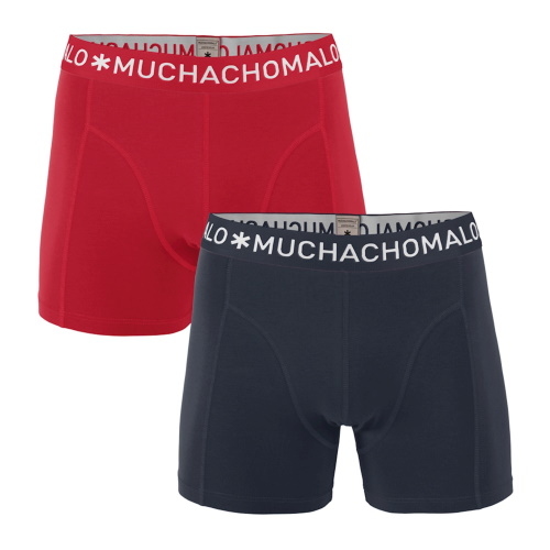 Muchachomalo Solid marine blauw/rood boxershort