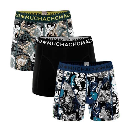 Muchachomalo Iconic Art print/zwart boxershort