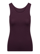 RJ Bodywear Pure Color aubergine dames hemd