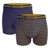 Zaccini Gold Stripe marine blauw/print boxershort