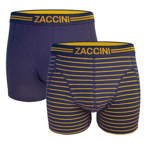 Zaccini Gold Stripe marine blauw/print boxershort