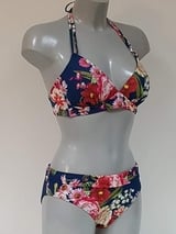 Bomain Jamaica blauw/print bikini set