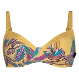 Rosa Faia Beach Lilou geel/print voorgevormde bikinitop