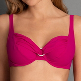 Rosa Faia Beach Hermine pink star bandeau / softcup bikinitop