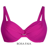 Rosa Faia Beach Hermine pink star bandeau / softcup bikinitop