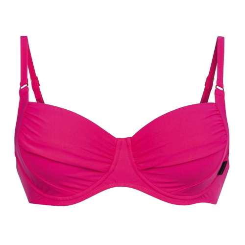 Rosa Faia Beach Twiggy pink star bandeau / softcup bikinitop