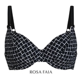 Rosa Faia Beach Rubina zwart/wit soft-cup bikinitop