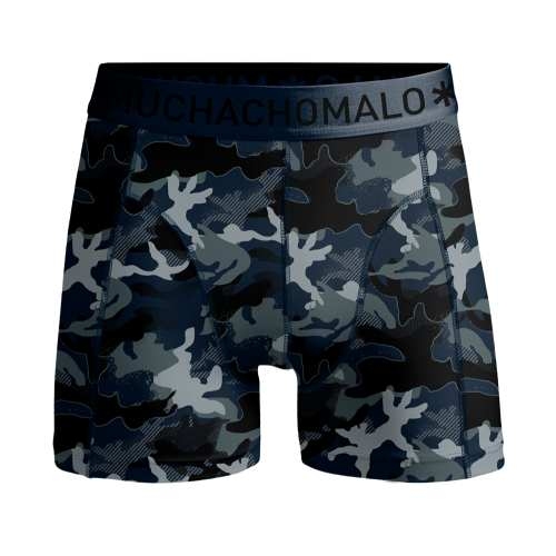 Muchachomalo Camo marine blauw/print boxershort