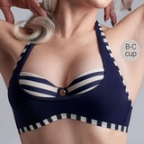 Marlies Dekkers Badmode Mariniere marine blauw/ivoor voorgevormde bikinitop