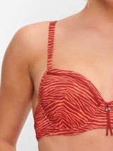 LingaDore Beach Bright Zebra animal print voorgevormde bikinitop