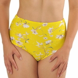 Sapph Beach Dorothy geel/print bikini broekje