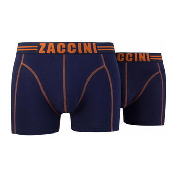 Zaccini Tone in Tone Navy/Orange Boxershort 2-pack